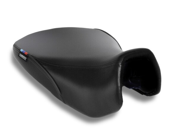 Sargent Cycle Products new Performance Plus front motorcycle seat for the BMW R 1300 GSA with DTX, Gripzones, all black, Regular Height..
